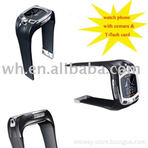 triband watch mobile phone with camera and T-flash expansion